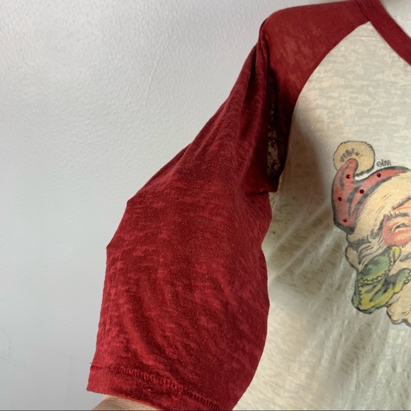 Santa Claus is Coming to town boutique bling burn out baseball tee medium - Picture 9 of 15